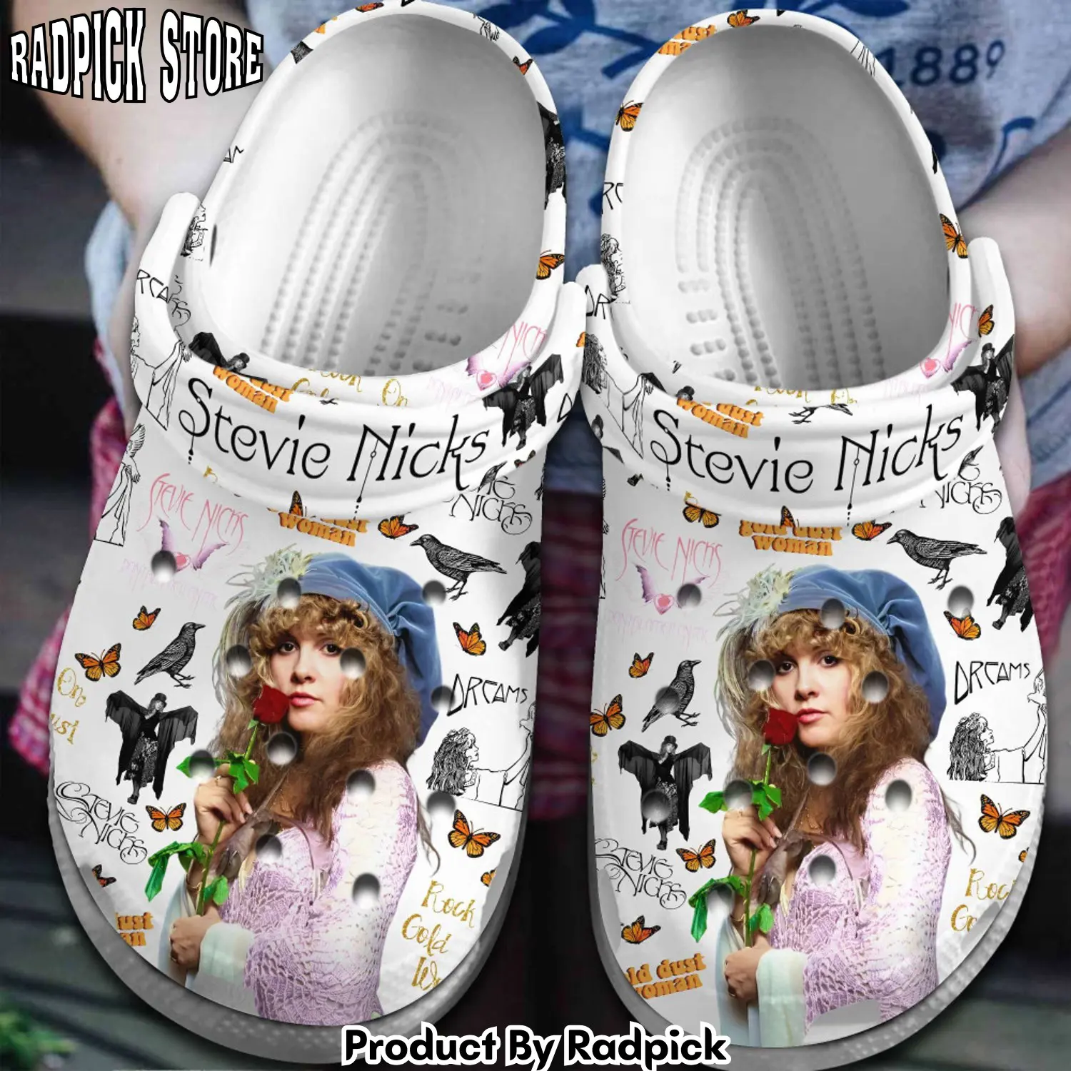 Radpick stevie nicks music clogs shoes comfortable for men women ykj rp6521151